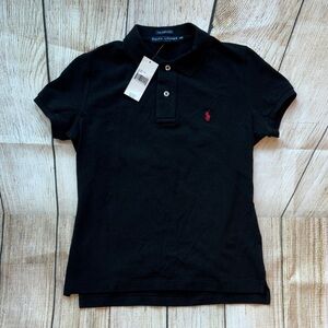 NWT Ralph Lauren Kids Polo Shirt in Black with Red Logo